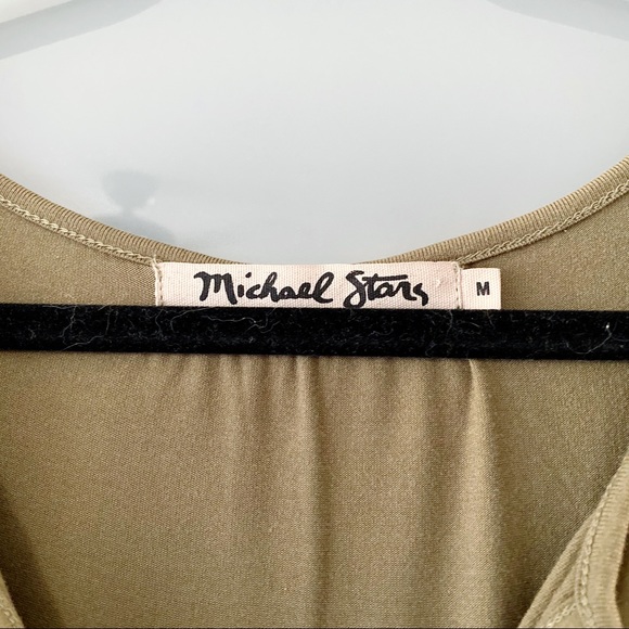 Michael Stars Smocked Waist Jumpsuit - Olive Green - Picture 5 of 11